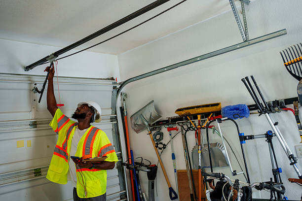 Professional Garage Door Panel Replacement technician working in Portola, CA